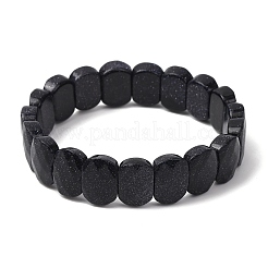 Synthetic Blue Goldstone Beaded Stretch Bracelets for Unisex&nbsp;G-K303-01B