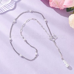Alloy Butterfly Lariat Necklaces&nbsp;NJEW-JN05693