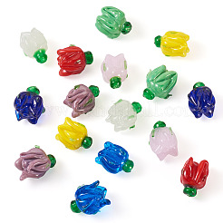 16Pcs 8 Colors Handmade Lampwork Beads&nbsp;LAMP-TA0001-33