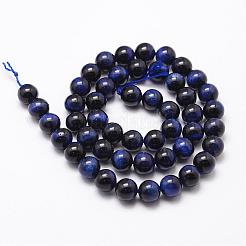 Natural Tiger Eye Bead Strands&nbsp;G-D840-54-8mm-02
