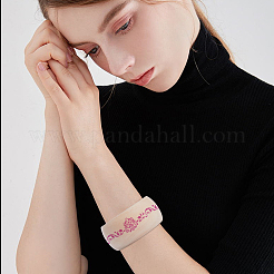 Unfinished Wood Plain Bangle for Women&nbsp;BJEW-WH0018-18