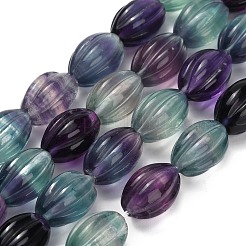 Natural Fluorite Carved Beads Strands&nbsp;G-L634-J04-C01