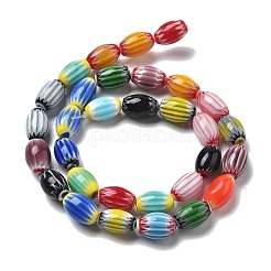 Handmade Millefiori Lampwork Beads Strands&nbsp;LAMP-F035-12D