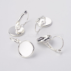 Brass Leverback Earring Findings&nbsp;KK-H023-S-NR
