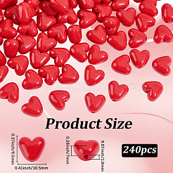 240Pcs Opaque Acrylic Beads&nbsp;MACR-PA0001-51