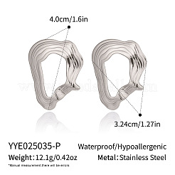 304 Stainless Steel Nuggets Stud Earrings&nbsp;PR9412-2