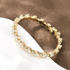 Iron Rhinestone Bangles for Women&nbsp;BJEW-A156-02G