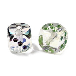 UV Plating Transparent Acrylic Beads&nbsp;OACR-H054-13