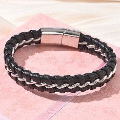 Braided Microfiber Leather Cord Bracelets&nbsp;BJEW-C153-01E