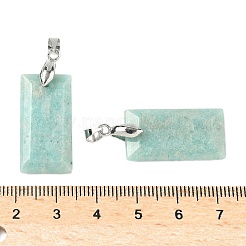 Natural Amazonite Faceted Pendants&nbsp;G-L623-03P-04