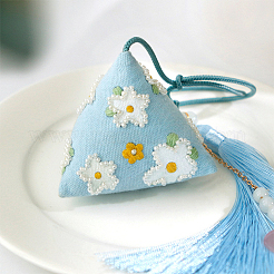 DIY Embroidery Zongzi Sachet Pendant Decoration Kits for Dragon Boat Festival&nbsp;DIY-WH0033-56A