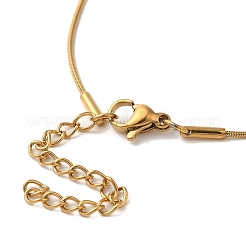 304 Stainless Steel Round Snake Chain Lariat Necklaces&nbsp;NJEW-Z048-01G