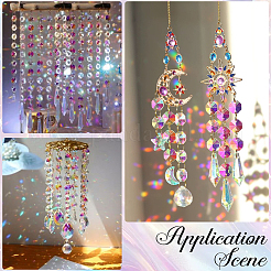 120Pcs Glass Connector Charms&nbsp;FIND-SP0006-10