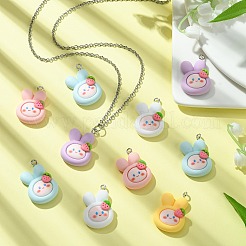 25Pcs 5 Colors Opque Resin Animal Pendants&nbsp;RESI-CJ0003-76
