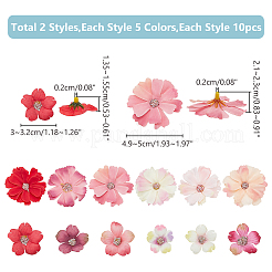 120Pcs 12 Colors Silk Cloth Flower&nbsp;DIY-WR0003-94