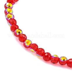 Rack Plating Brass and Glass Stretch Bracelets&nbsp;BJEW-B106-04G-04