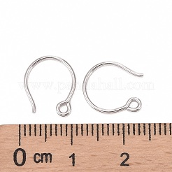 Anti-Tarnish Rhodium Plated Sterling Silver Earring Hooks&nbsp;X-STER-N0001-028