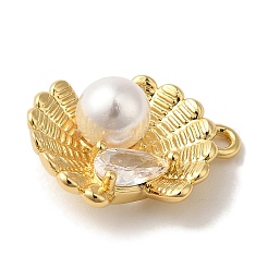 Rack Plating Brass Micro Pave Cubic Zirconia Charms&nbsp;KK-A229-15G