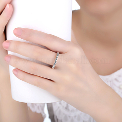 with 925 Stamp Thailand Sterling Silver Heart Band Finger Rings&nbsp;RJEW-FF0003-01-18mm