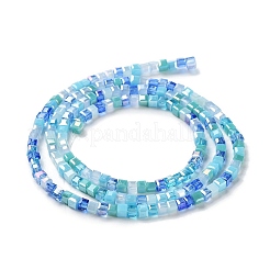 Gradient Color Electroplate Glass Bead Strands&nbsp;GLAA-E042-05-B07