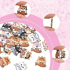 24Pcs 6 Colors Rack Plating Alloy Enamel Pendants&nbsp;FIND-YW0011-94