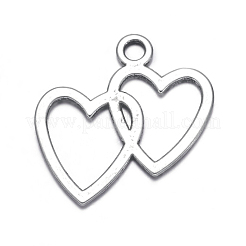 Antique Silver Plated Tibetan Style Zinc Alloy Heart to Heart Pendants&nbsp;X-A0943Y