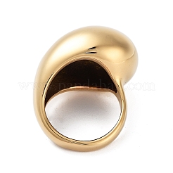 Teardrop Ion Plating(IP) 304 Stainless Steel Rings for Women&nbsp;RJEW-K270-01A-G