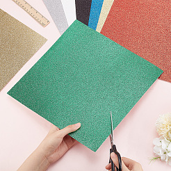 12 Sheets 8 Style Glitter Cardstock Paper&nbsp;AJEW-BC0003-97