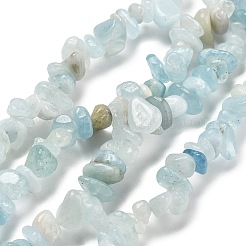 Natural Aquamarine Chip Beads Strands&nbsp;X-G-L154-19