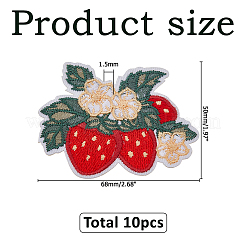 10Pcs Polyester Embroidered Cloth Patch&nbsp;PATC-HS0001-08