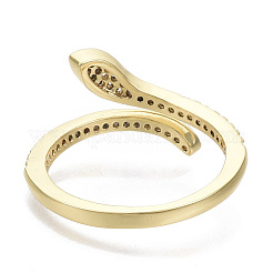 Brass Micro Pave Cubic Zirconia Cuff Rings&nbsp;RJEW-S044-067-NF