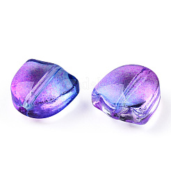 Two Tone Spray Painted Transparent Glass Beads&nbsp;GLAA-T022-26-B02