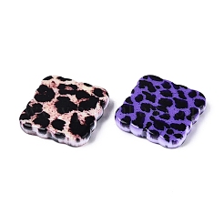 Leopard Printed Opaque Acrylic Beads&nbsp;OACR-Q199-07