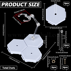 Plastic Stand Base Action Figure Display Holder&nbsp;AJEW-WH0816-211B