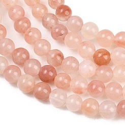 Natural Peach Blossom Pink Persian Jade Beads Strands&nbsp;G-NH0071-A01-6mm