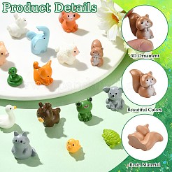 60Pcs 15 Styles Mixed Animals Resin Display Decorations&nbsp;DJEW-CJC0001-04