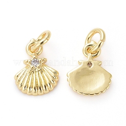 Brass Micro Pave Cubic Zirconia Pendants&nbsp;ZIRC-G155-06G