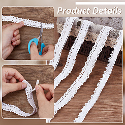 4 Rolls 4 Styles Cotton Flower Lace Ribbon&nbsp;OCOR-FG0002-77A