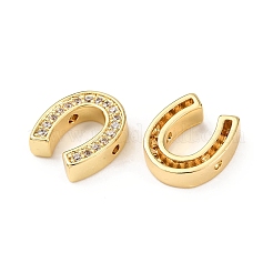 Brass Micro Pave Cubic Zirconia Beads&nbsp;KK-K408-12G