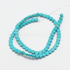 Dyed Synthetical Turquoise Heart Bead Strand&nbsp;X-G-P083-88B
