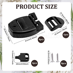 Plastic Hot Tub Cover Latch Lock Replacement Kits&nbsp;AJEW-WH0314-886