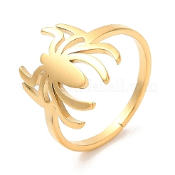 Ion Plating(IP) 304 Stainless Steel Spider Adjustable Ring for Women&nbsp;RJEW-M149-06G