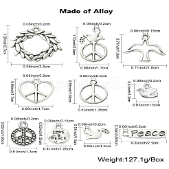 100Pcs 10 Styles Tibetan Style Alloy Pendants&nbsp;TIBEP-CJ0002-80