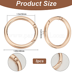 3Pcs Alloy Spring Gate Rings&nbsp;FIND-BBC0002-23KCG-03