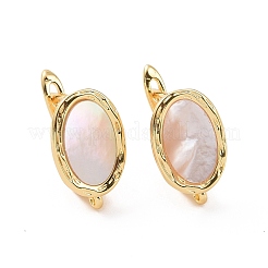 Rack Plating Brass Hoop Earring Findings with Latch Back Closure&nbsp;KK-D086-10G