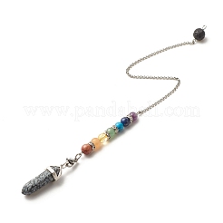 Chakra Theme Gemstone Drowsing Pendulum&nbsp;PALLOY-JF01520