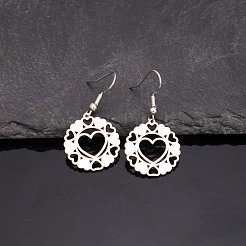 304 Stainless Steel Dangle Earrings for Women&nbsp;WGBEF1B-01