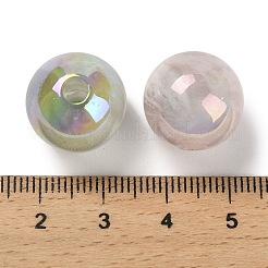 Round UV Plating Luminous Rainbow Iridescent Acrylic Beads&nbsp;LACR-R001-10A