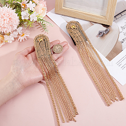 2Pcs Iron Tassel Chain Shoulder Epaulettes&nbsp;DIY-HY0003-58G