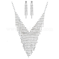 Chic Bride Brass Rhinestone Tassels Earrings & Necklaces Sets for Wedding&nbsp;GF2707